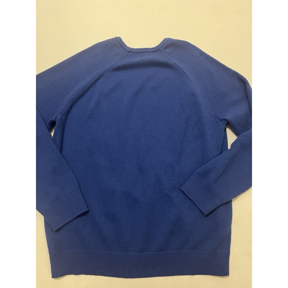 LL‎ Bean Sweater Mens L Blue Cashmere Cotton Blend Knit Pullover 516116 - Picture 3 of 9